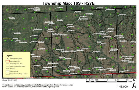 Tupper Butte T6S R27E Township Map Preview 1
