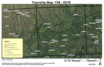 Madison Butte T5S R27E Township Map Preview 1