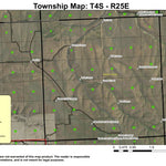 Hardman T4S R25E Township Map Preview 1