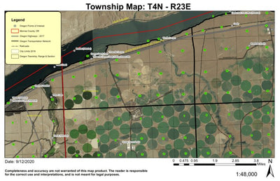 Threemile Canyon T4N R23E Township Map Preview 1