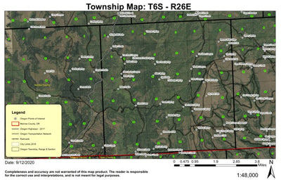 Opal Butte T6S R26E Township Map Preview 1