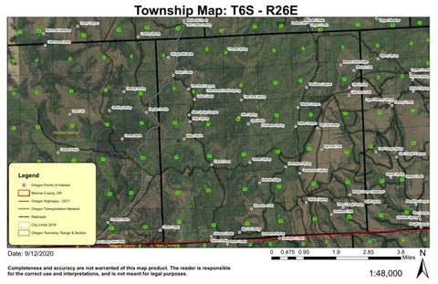 Opal Butte T6S R26E Township Map Preview 1