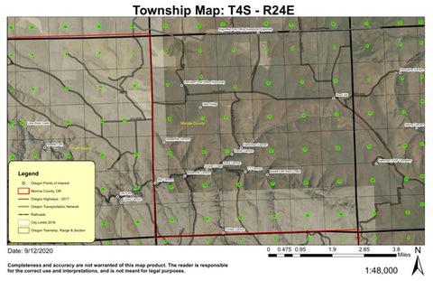 Hale Ridge T4S R24E Township Map Preview 1