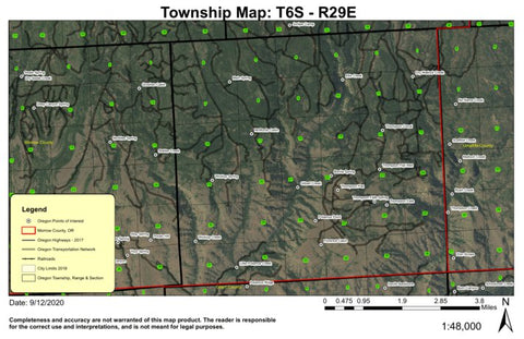 Thompson Falls T6S R29E Township Map Preview 1
