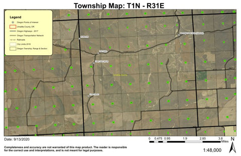 Burroughs T1N R31E Township Map Preview 1