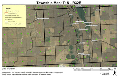 Skyview Memorial Park T1N R32E Township Map Preview 1