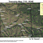Coyote Canyon T1S R34E Township Map Preview 1