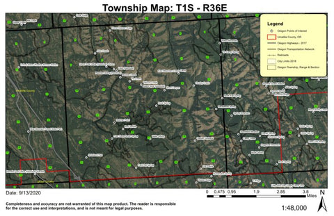 Huron T1S R36E Township Map Preview 1