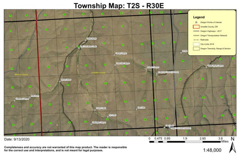 Spring Hollow T2S R30E Township Map Preview 1