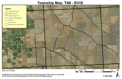 Missouri Gulch T4N R31E Township Map Preview 1