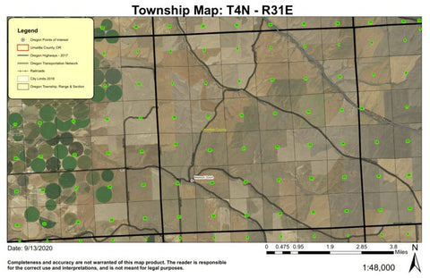 Missouri Gulch T4N R31E Township Map Preview 1