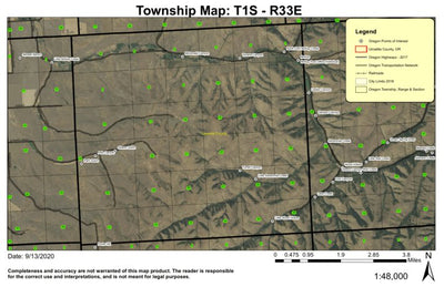 McKay T1S R33E Township Map Preview 1