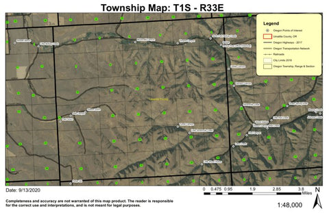 McKay T1S R33E Township Map Preview 1