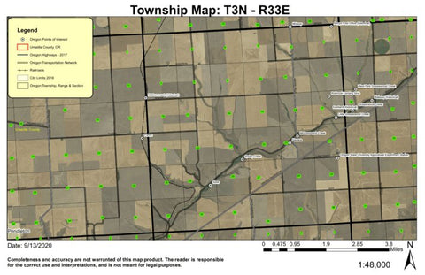 Havana T3N R33E Township Map Preview 1