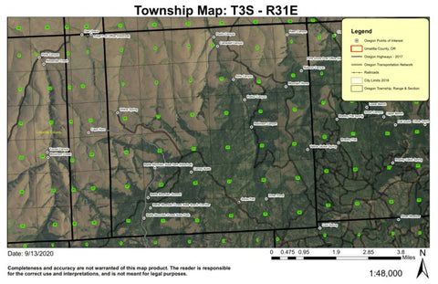 Battle Mountain T3S R31E Township Map Preview 1