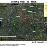 Bear Wallow T3S R33E Township Map Preview 1