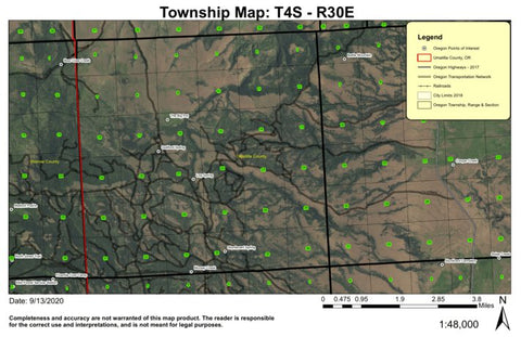 Log Spring T4S R30E Township Map Preview 1