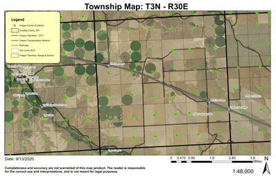 Andies Prairie T3N R30E Township Map Preview 1