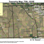 Milton-Freewater T5N R35E Township Map Preview 1