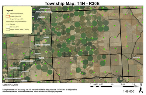 Despain Gulch T4N R30E Township Map Preview 1