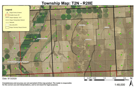 Service Buttes T2N R28E Township Map Preview 1