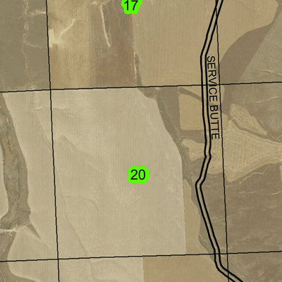 Service Buttes T2N R28E Township Map Preview 2