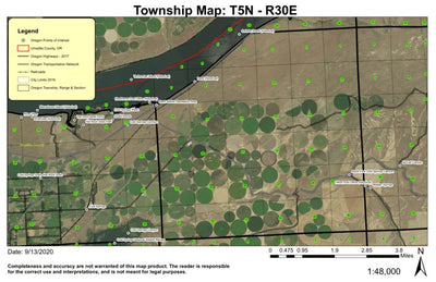 Sand T5N R30E Township Map Preview 1