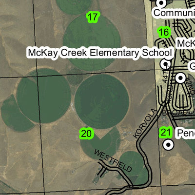 Pendleton T2N R32E Township Map Preview 2