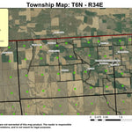 Dry Creek T6N R34E Township Map Preview 1