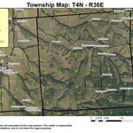 Weston Mountain T4N R36E Township Map Preview 1