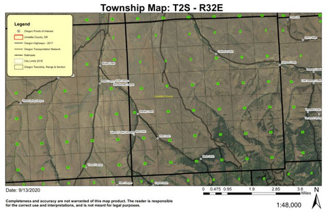 California Gulch T2S R32E Township Map Preview 1