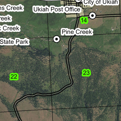 Ukiah T5S R31E Township Map Preview 2