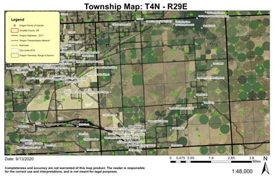 Standfield T4N R29E Township Map Preview 1