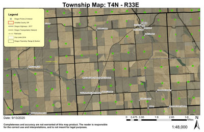 Helix T4N R33E Township Map Preview 1