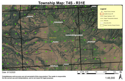 Albee T4S R31E Township Map Preview 1