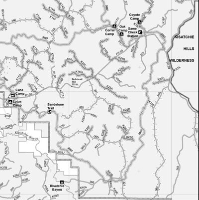 Motor Vehicle Use Map, MVUM, Kisatchie District, Kisatchie National Forest 7 Preview 1