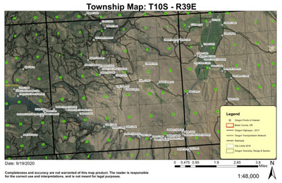 Auburn T10S R39E Township Map Preview 1