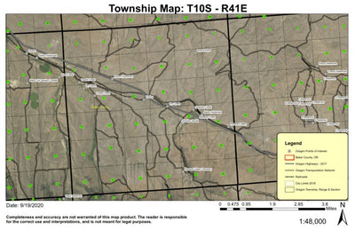 Lodge Creek T10S R41E Township Map Preview 1