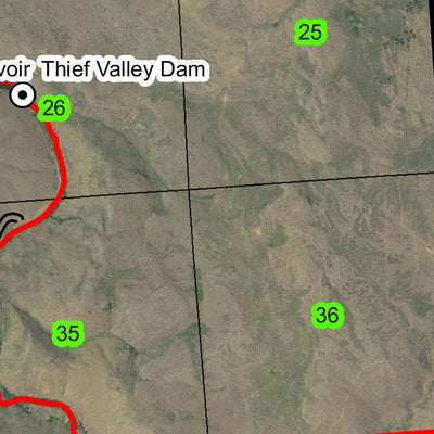 Thief Valley Reservoir T6S R40E Township Map Preview 3