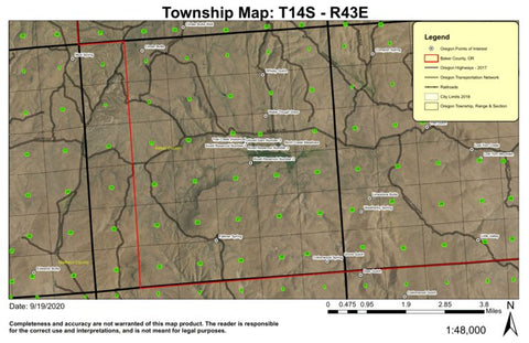 Cinder Butte T14S R43E Township Map Preview 1
