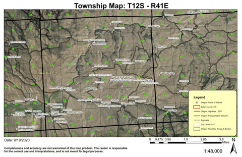Bridgeport Valley T12S R41E Township Map Preview 1
