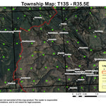 Thirsty Gulch T13N R35.5E Township Map Preview 1