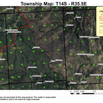 Big Cow Burn T14N R35.5E Township Map Preview 1