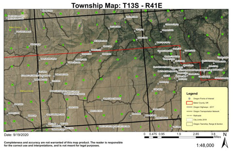 Shasta Butte T13S R41E Township Map Preview 1
