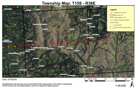Lone Rock T15S R36E Township Map Preview 1