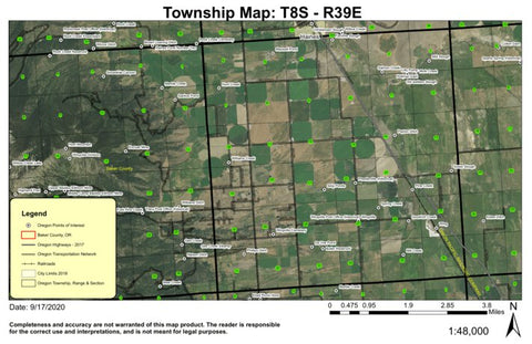 Wingville T8S R39E Township Map Preview 1
