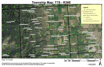 Bulger Hill T7S R38E Township Map Preview 1