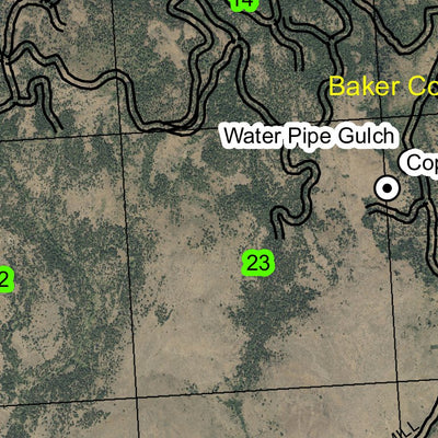 Table Mountain T7S R42E Township Map Preview 2