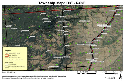 Homestead T6S R48E Township Map Preview 1