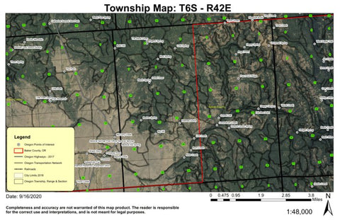 Big Hill T6S R42E Township Map Preview 1